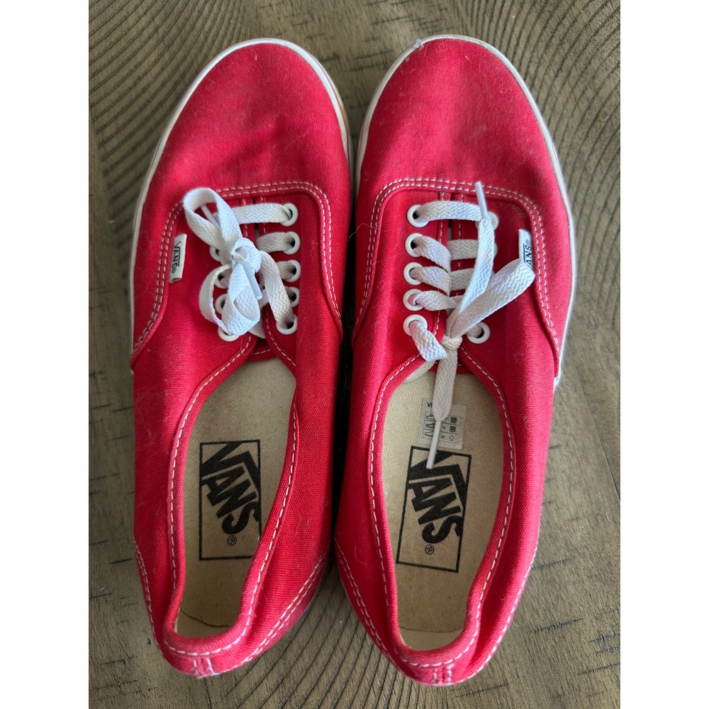 Vans Authentic Canvas Low-Top Sneakers - Red / White